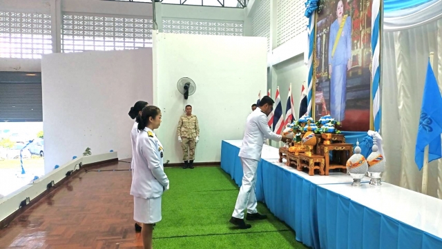 พิธีถวายเครื่องราชสักการะ วางพานพุ่ม และพิธีถวายพระพรชัยมงคล วันแม่ 12 สิงหาคม 2566